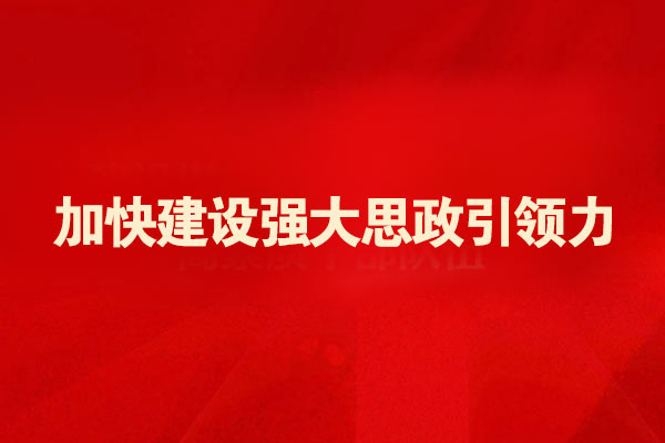 加快建设强大思政引领力